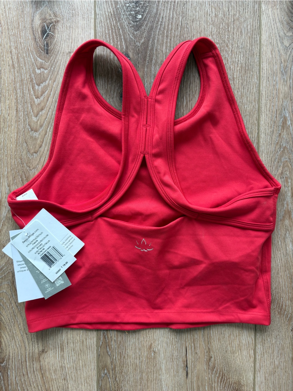 Beyond Yoga Red Racerback Crop Tank Top - Picture 2 of 4